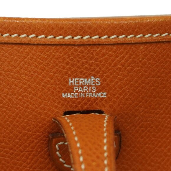 HERMES Shoulder Bag Evelyn TPM Epsom Cognac Engraved Brown - Picture 5 of 13